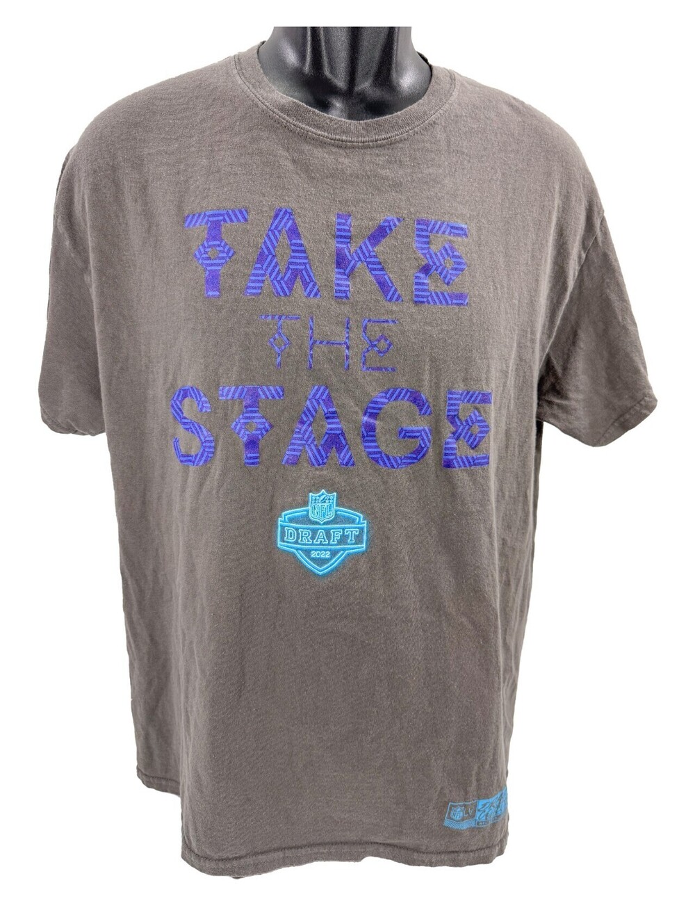2022 NFL Draft Las Vegas T-Shirt Mens Large "TAKE THE STAGE" NFL Shop - Gray